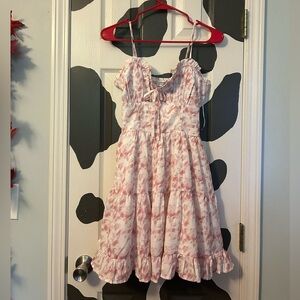 Hello Molly Pink Floral Mini Dress